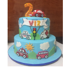 Cute Cars Fondant 2 tier